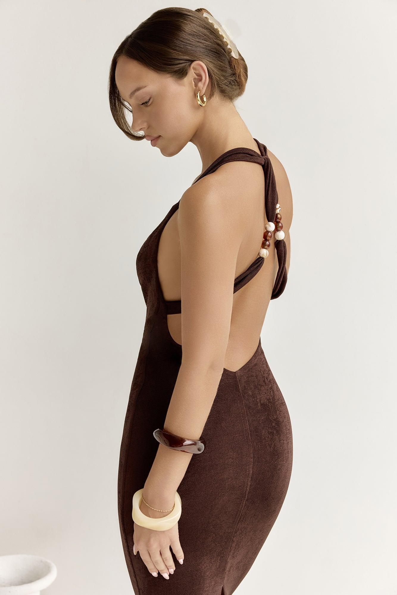 Enora Maxi Dress Espresso Product Image