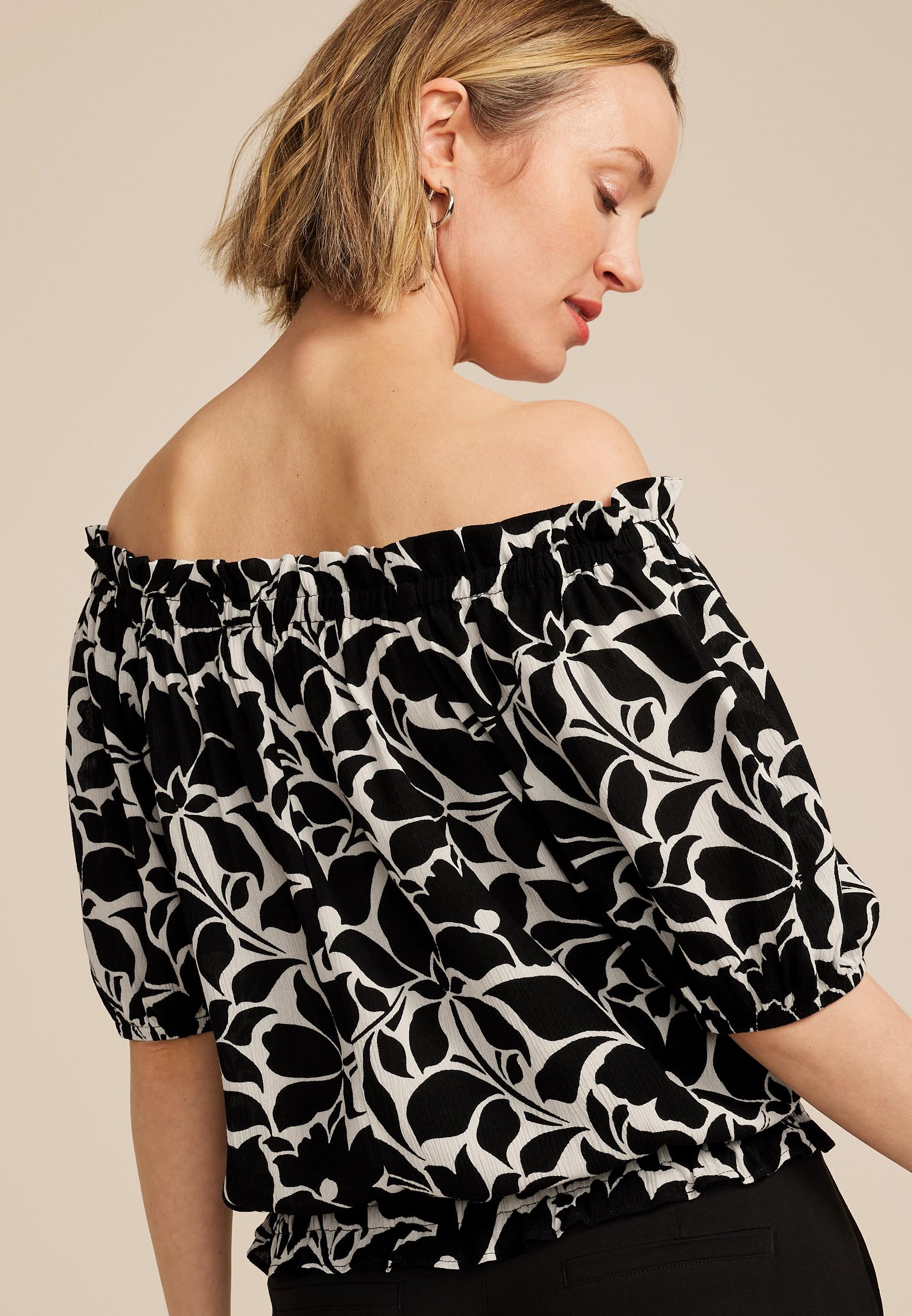 Printed Off The Shoulder Top Product Image