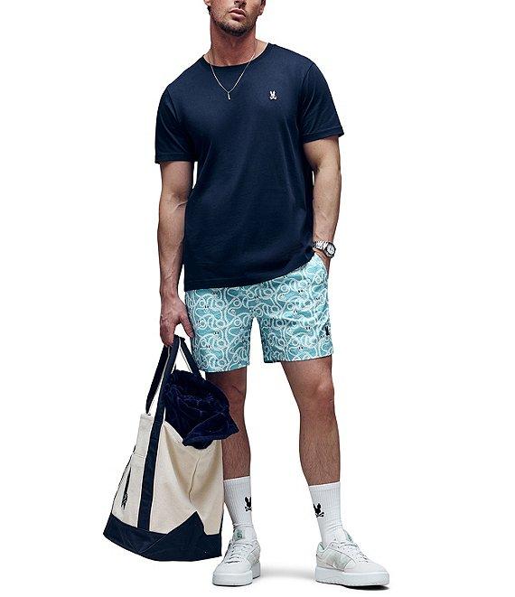 Psycho Bunny Cyrus Nautical-Inspired 5 3/4#double; Inseam Swim Trunks Product Image