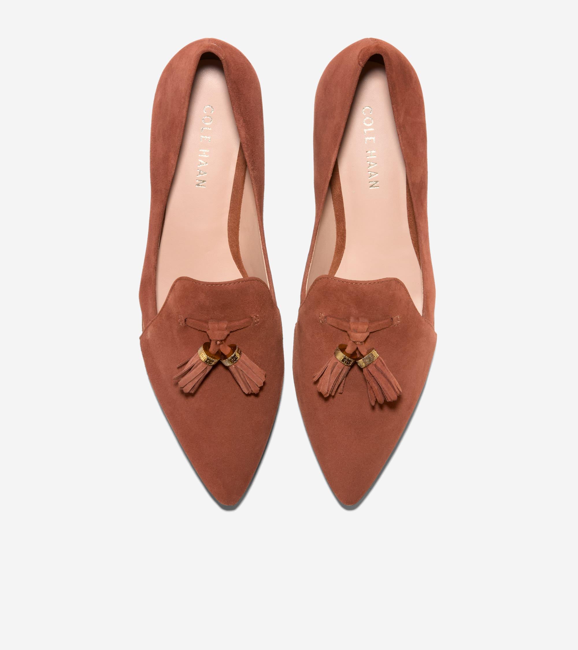 Women's Vanya Tassel Flats in Brown | Cole Haan Product Image
