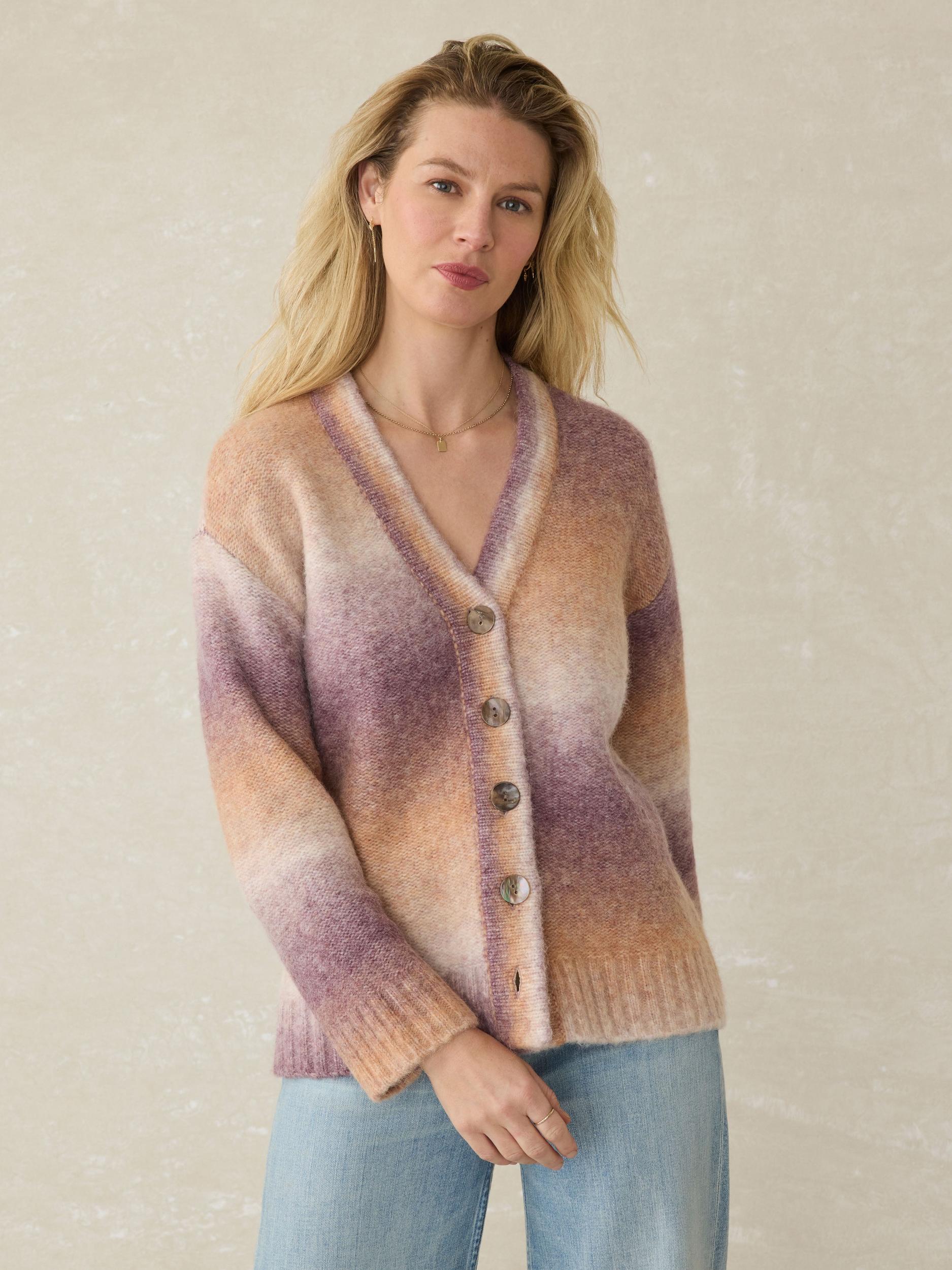 Seaside Spacedye Cardigan - Amethyst Dusk Female Product Image
