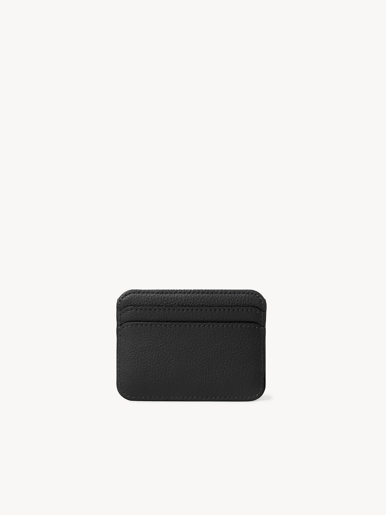 Marcie card holder in grained leather Product Image