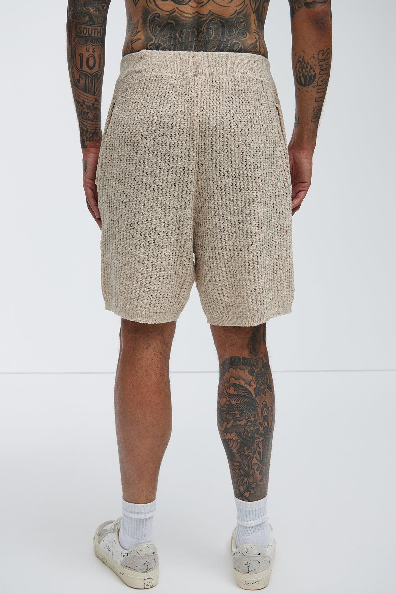 Brent Textured Shorts - Oatmeal Product Image