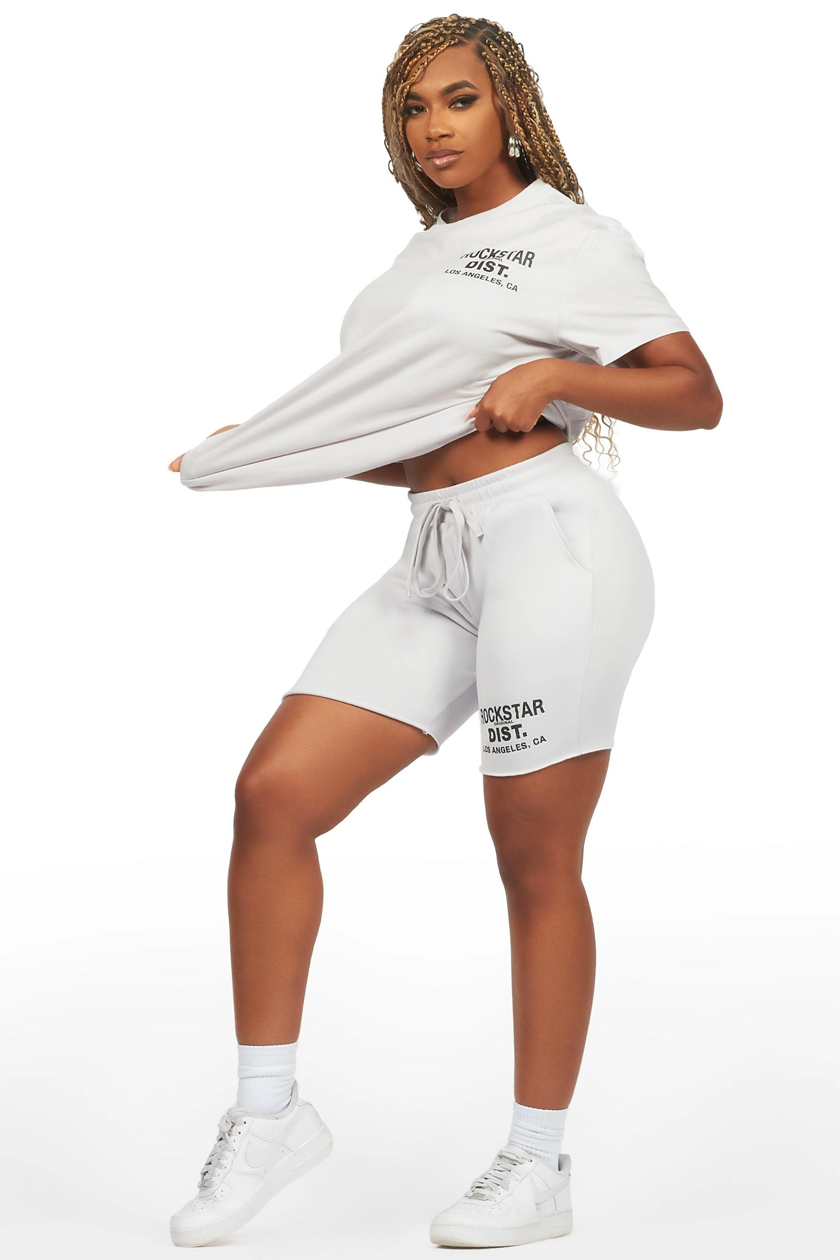 Dalasia Grey T-Shirt Short Set Female Product Image