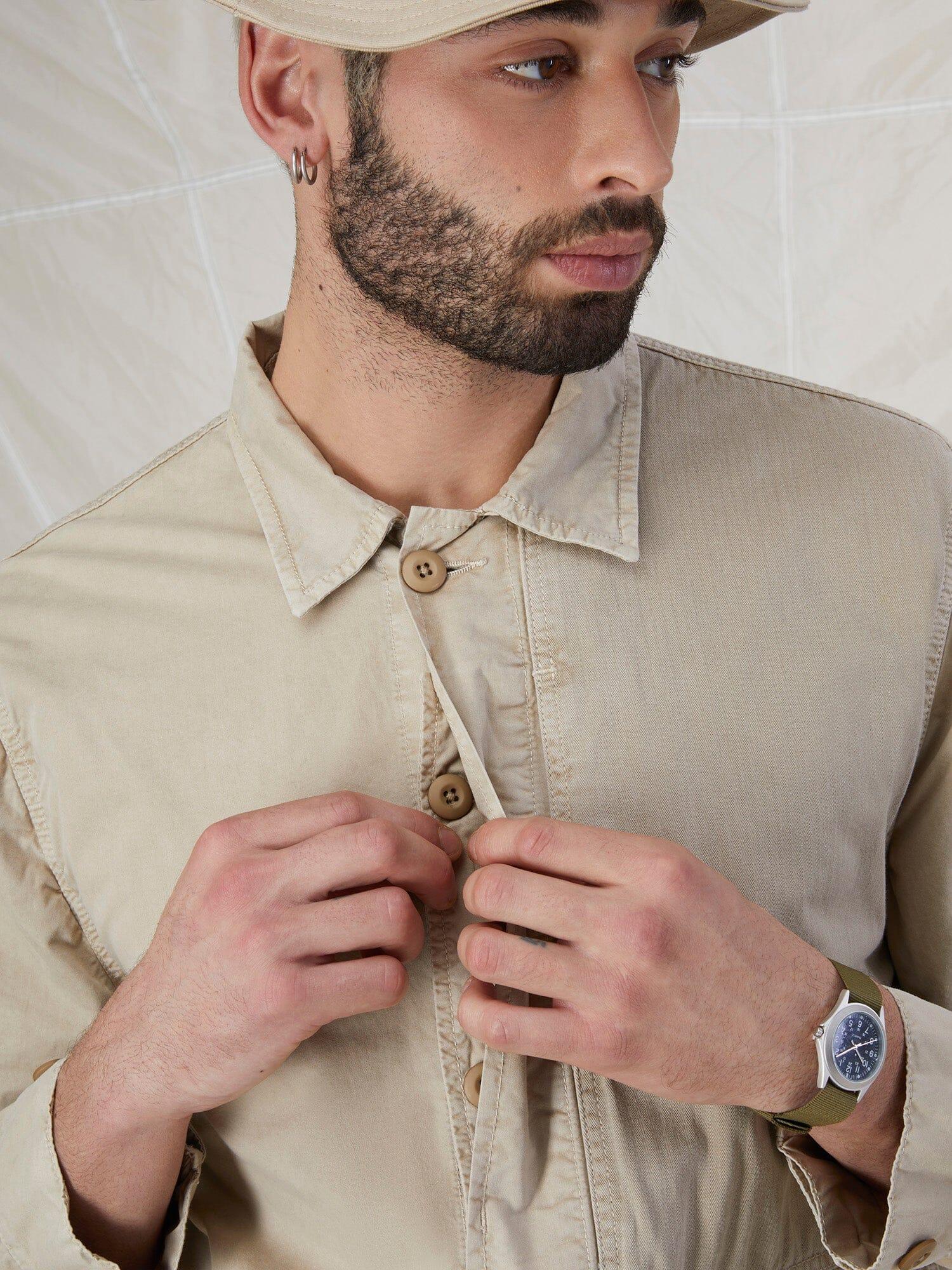 CONTRAST SHIRT JACKET (SEASONAL) Male Product Image