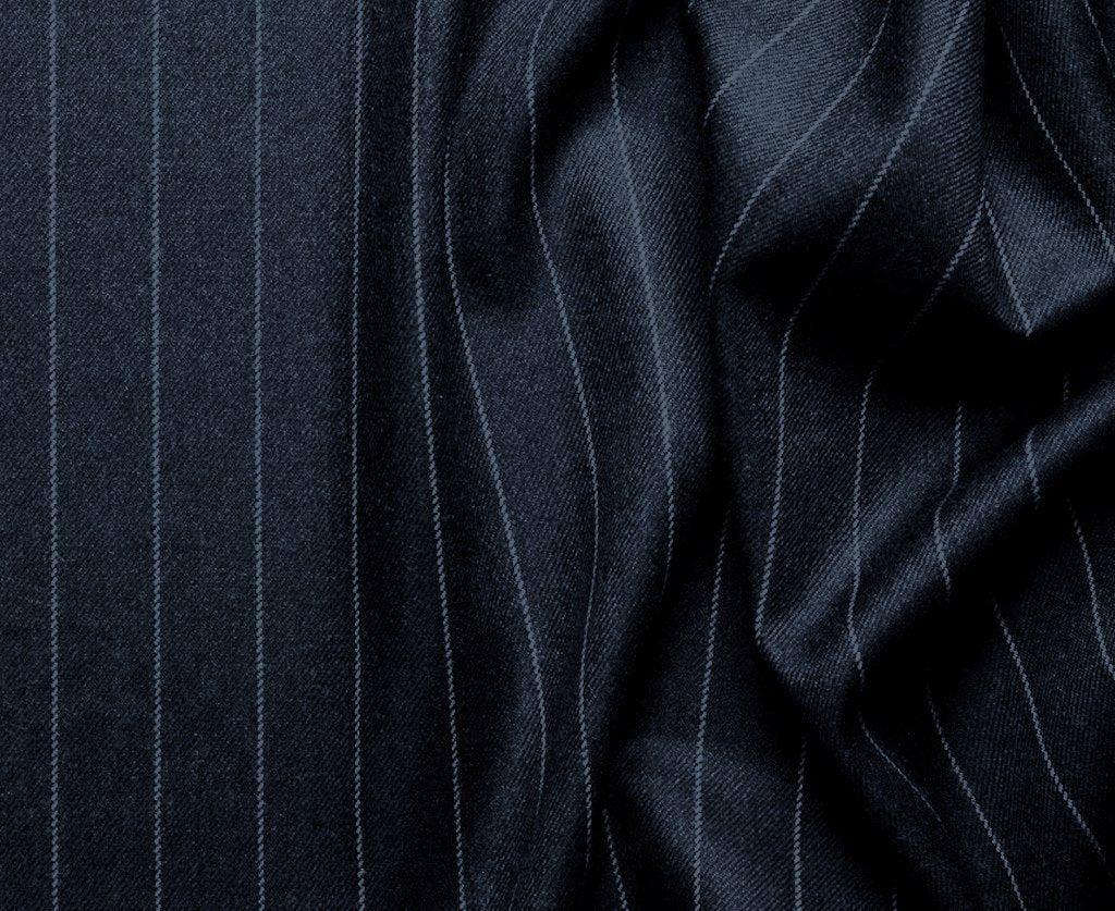 Sovana Collection - Regular Fit 3 Piece Suit 2 Button Tone on Tone Stripe in Navy Product Image