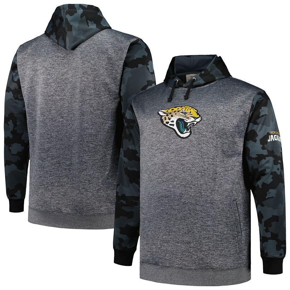 Men's Fanatics Branded Heather Charcoal Jacksonville Jaguars Camo Pullover Hoodie, Size: 3XB Product Image