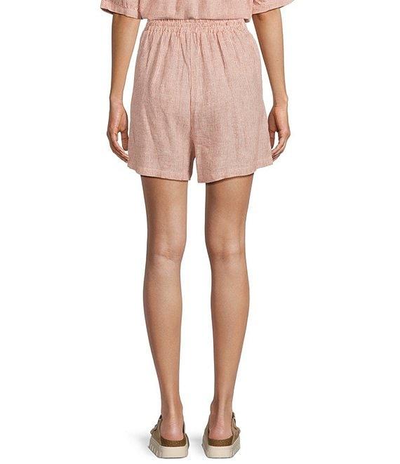 Copper Key Linen Stripe Coordinating Pull On Shorts Product Image