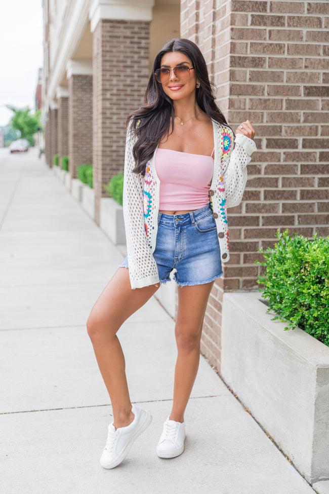 Evermore Elegance Cream Crochet Cardigan FINAL SALE Product Image