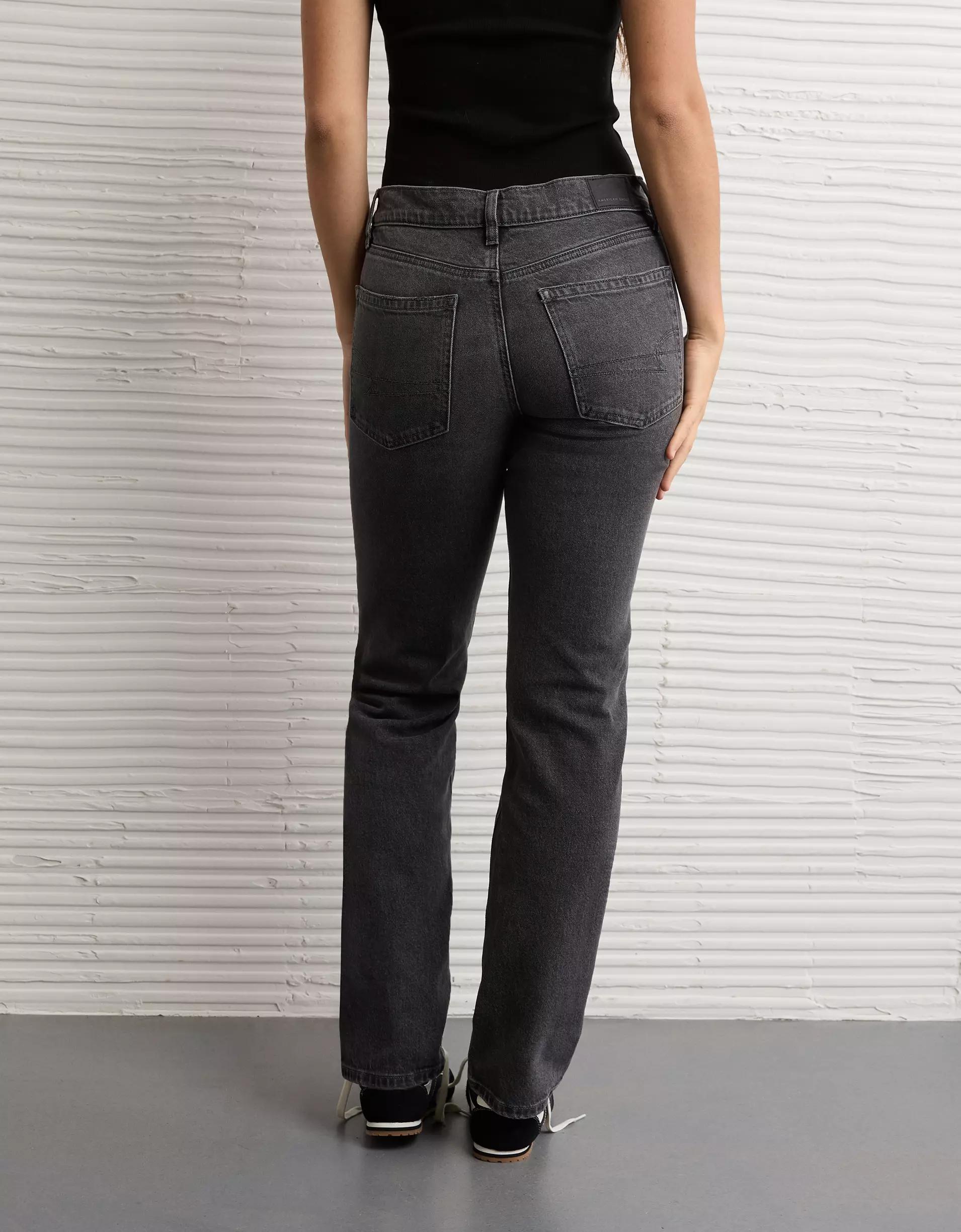 AE Stretch High-Waisted Straight Jean Product Image