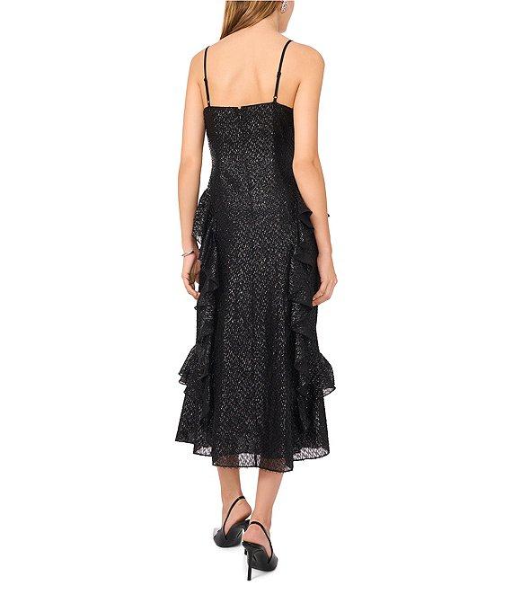 1. STATE V Neck Sleeveless Tiered Midi Dress Product Image