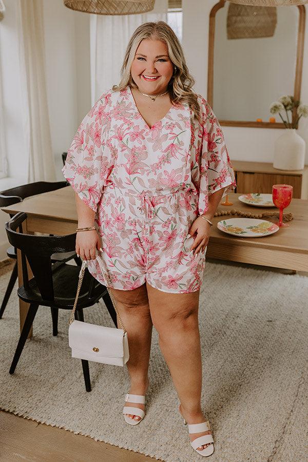 Coastal Calm Floral Romper Curves Product Image