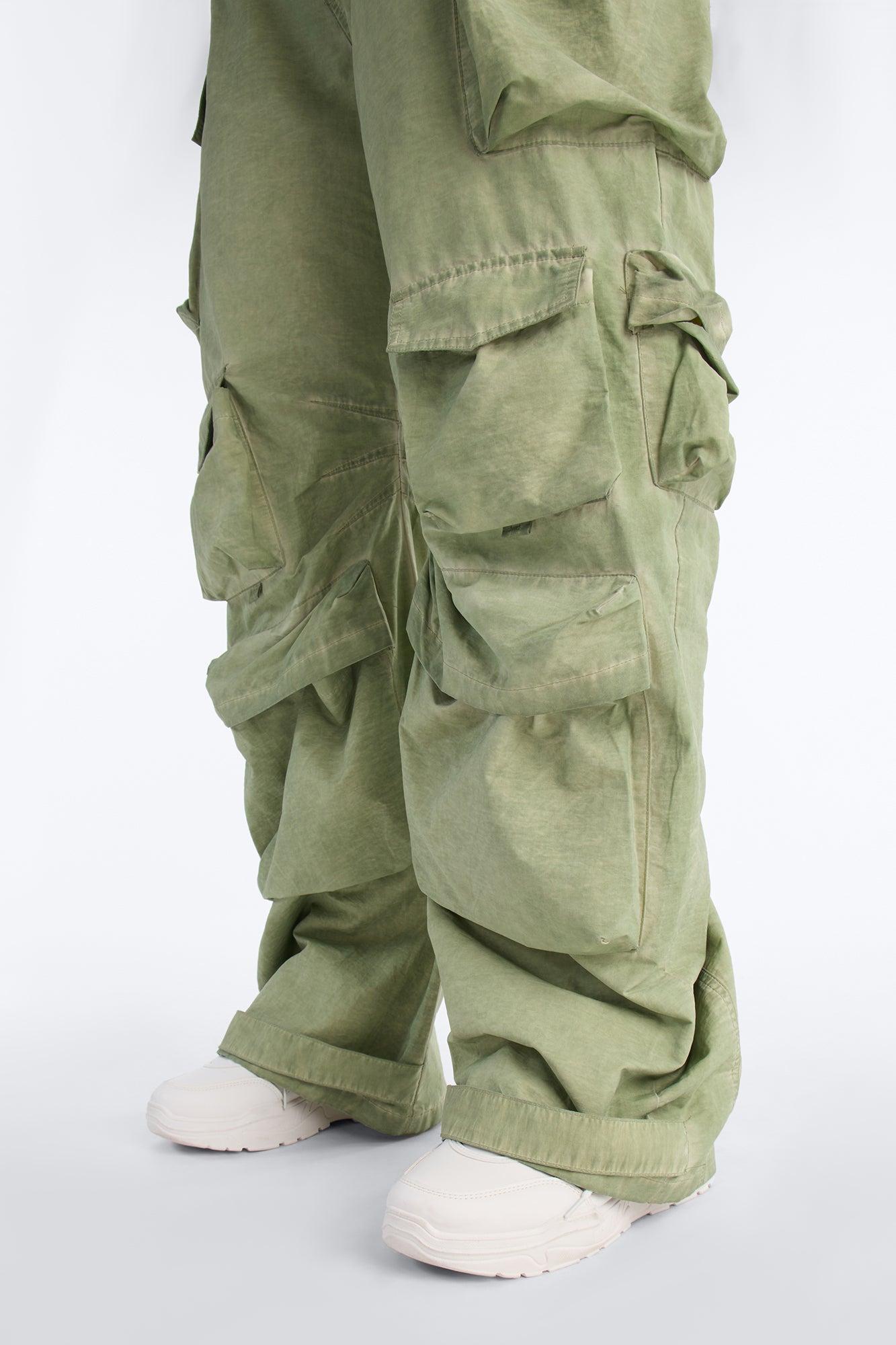 Talk It Up Oversized Cargo Pant - Sage Female Product Image