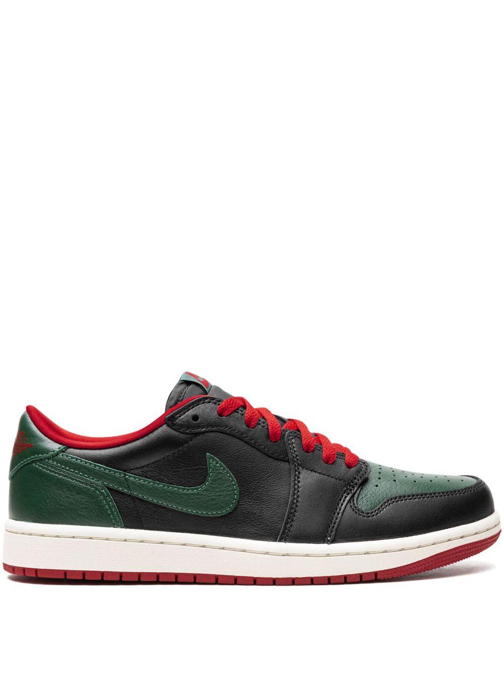 Jordan 1 Retro Low OG "Black/Gorge Green" sneakers Product Image