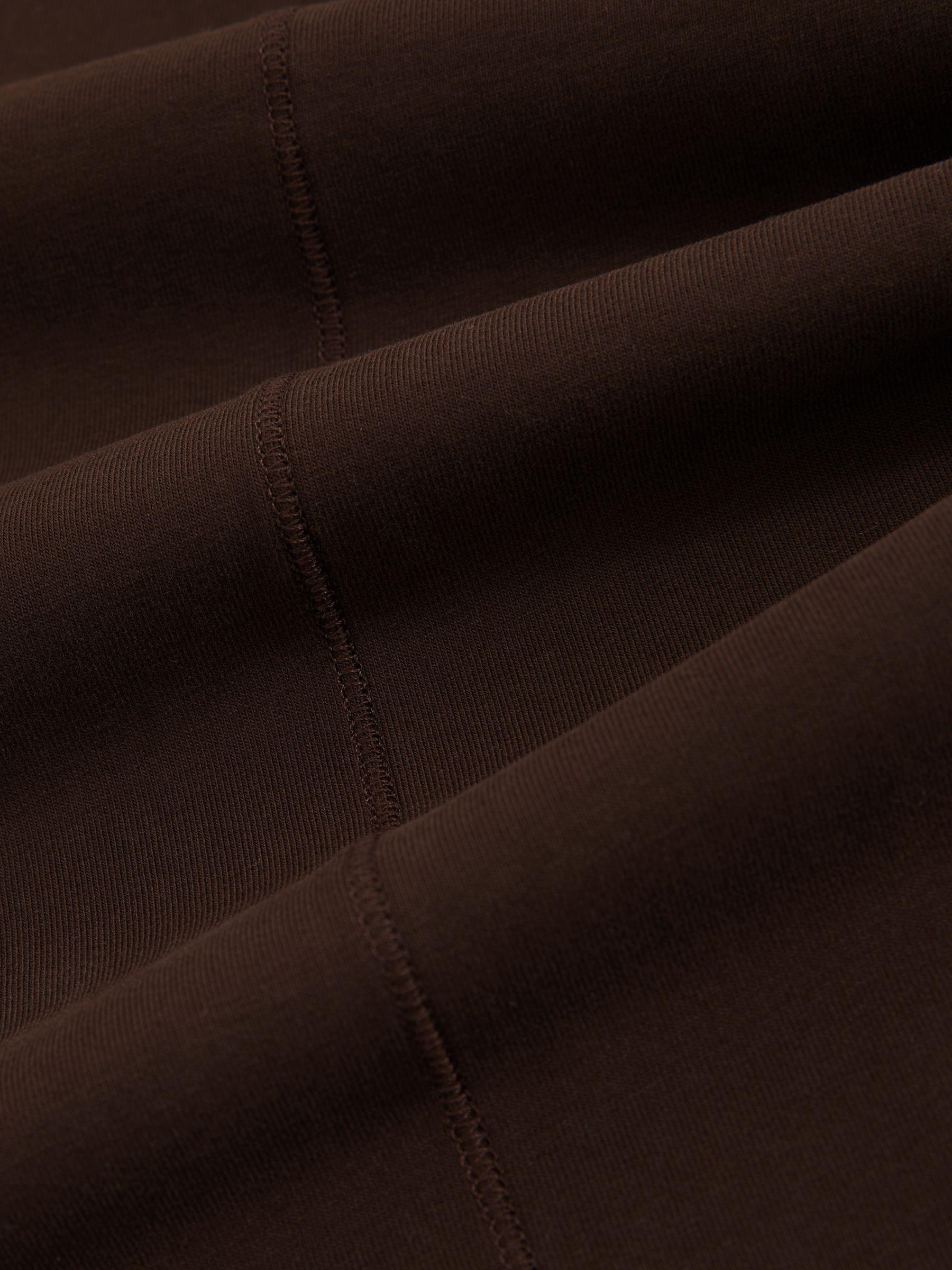 Stretch-Cotton Crew-Neck T-Shirt in Chocolate Brown Product Image