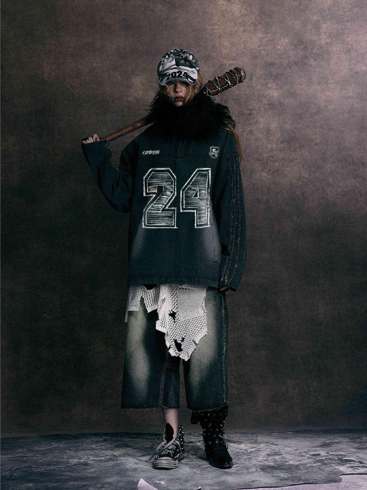 Aelfric Eden Fringe Washed Half Zip Hoodie Product Image