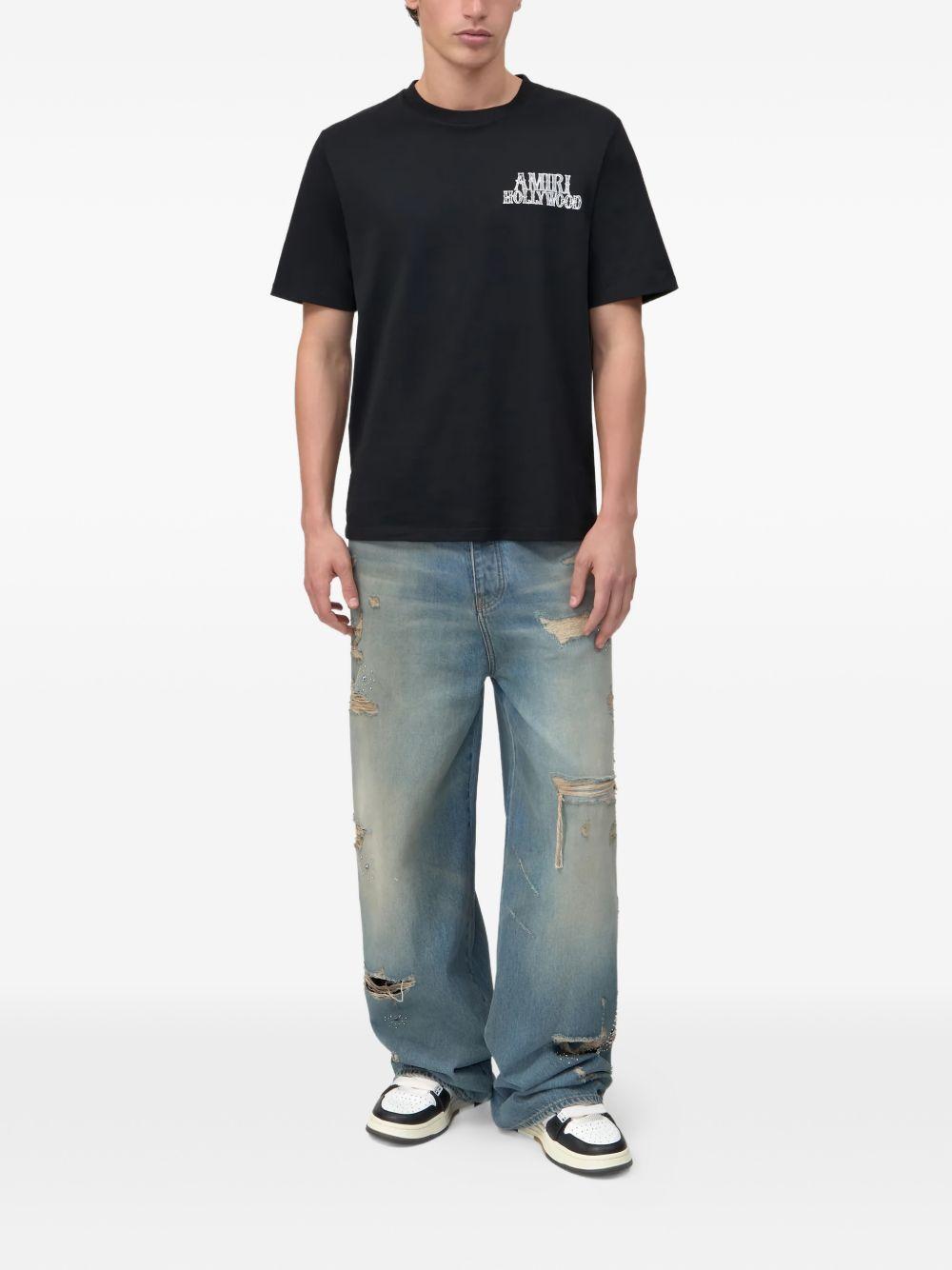 AMIRI Mens Black Hollywood City Relaxed-fit Cotton-jersey T-shirt Xl Product Image