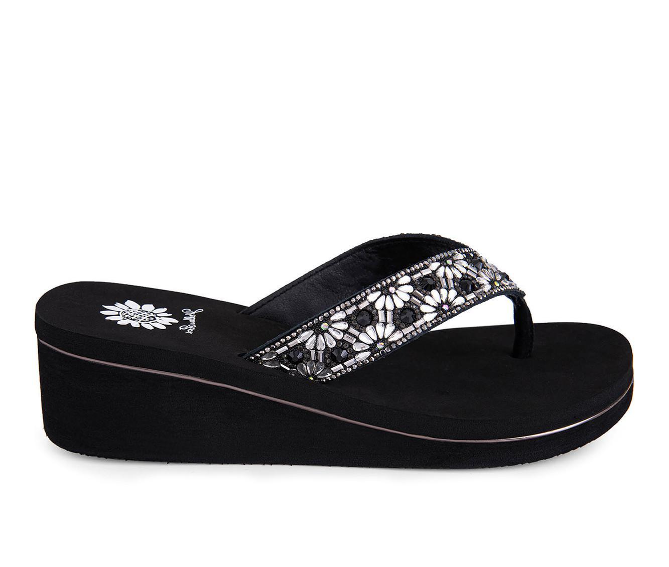 Women's Yellow Box Savira Wedge Flip-Flops Product Image