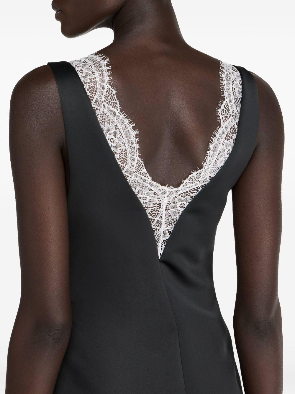 draped-hem V-neck dress Product Image