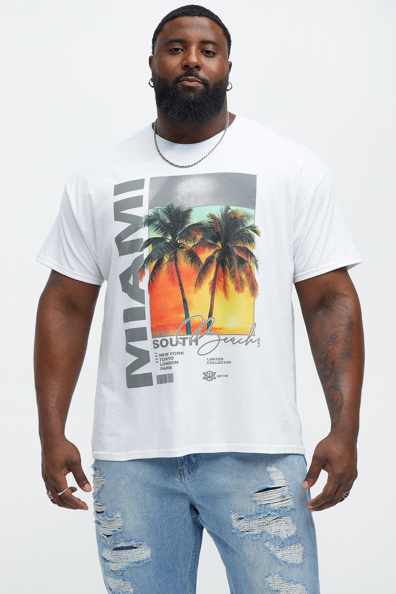 Miami South Beach Short Sleeve Tee - White Product Image