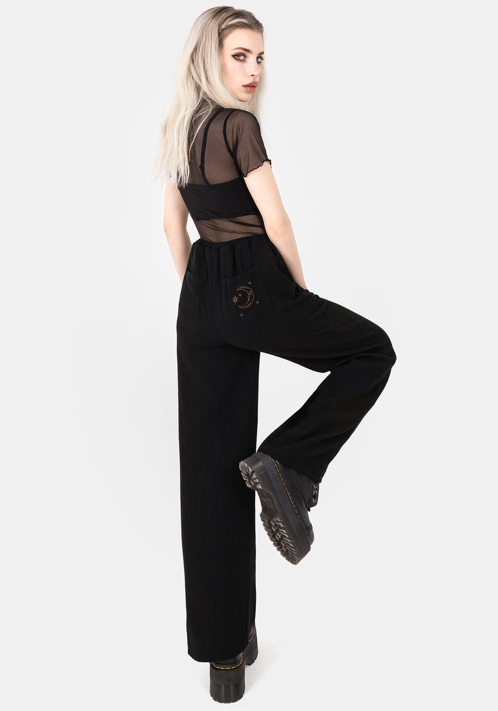 Cosmos Embroidered Wide Leg Trousers Product Image