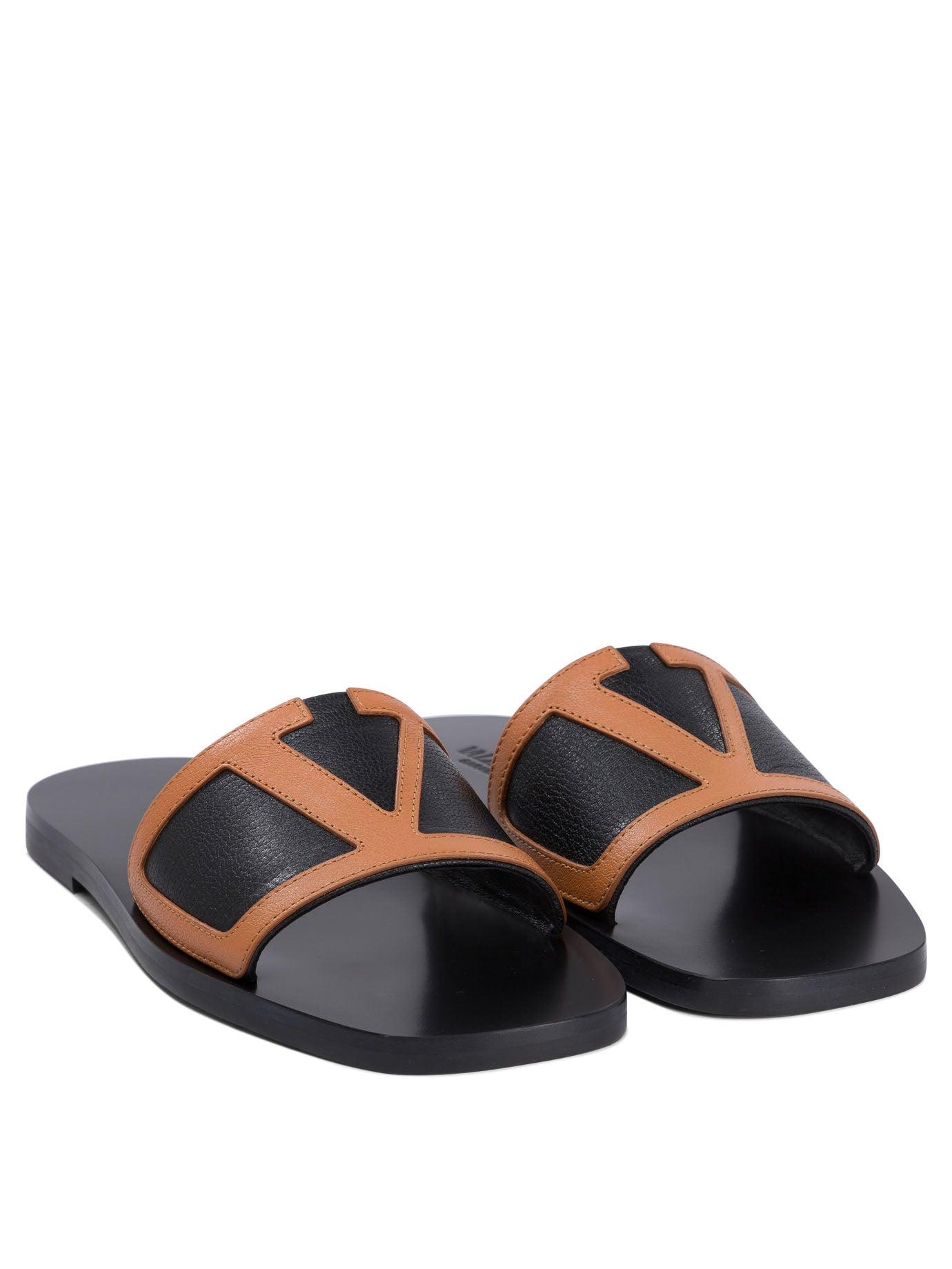 VALENTINO GARAVANI Viva Superstar Slide Sandal In Nappa Leather In Black Product Image