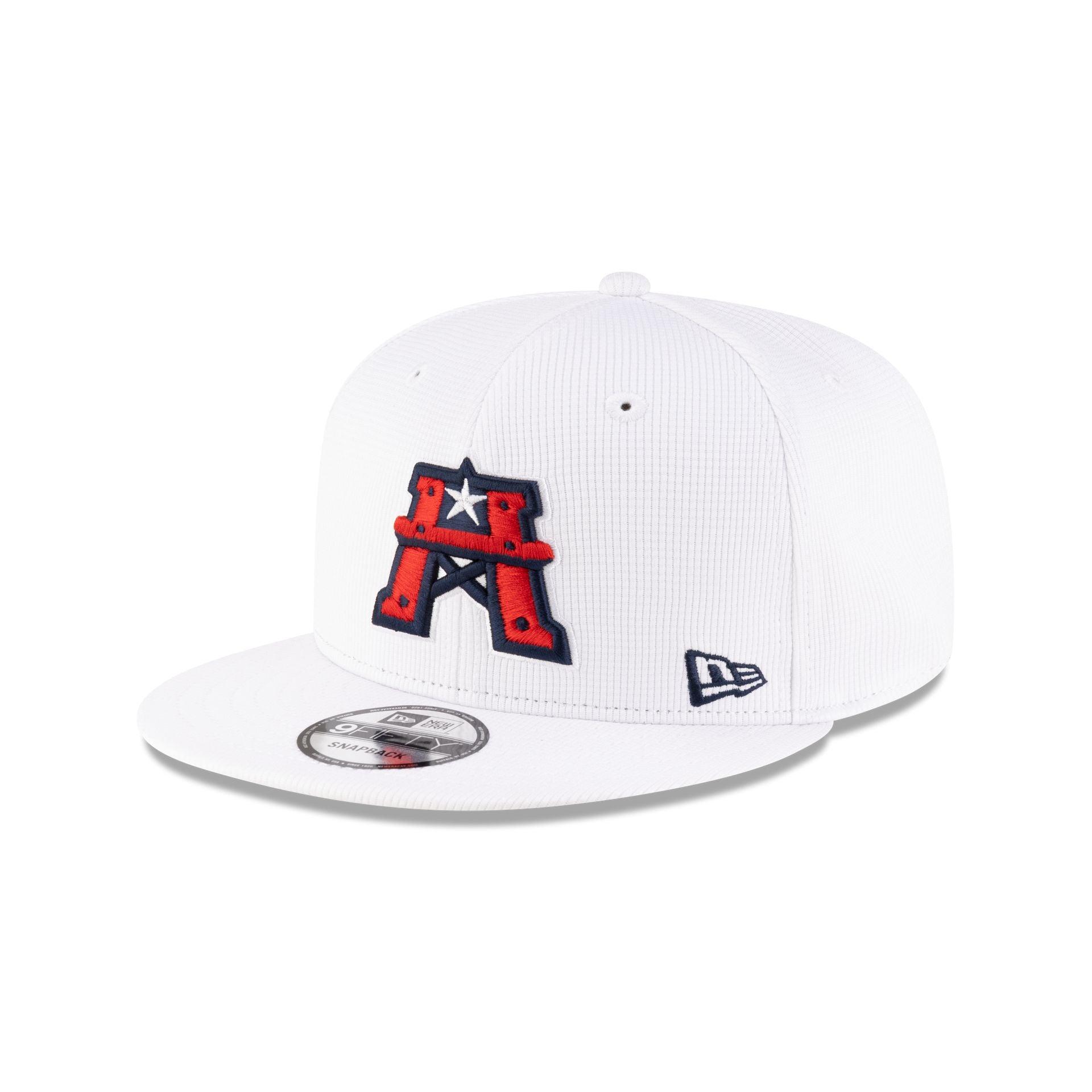 Houston Roughnecks White 9FIFTY Snapback Hat Male Product Image