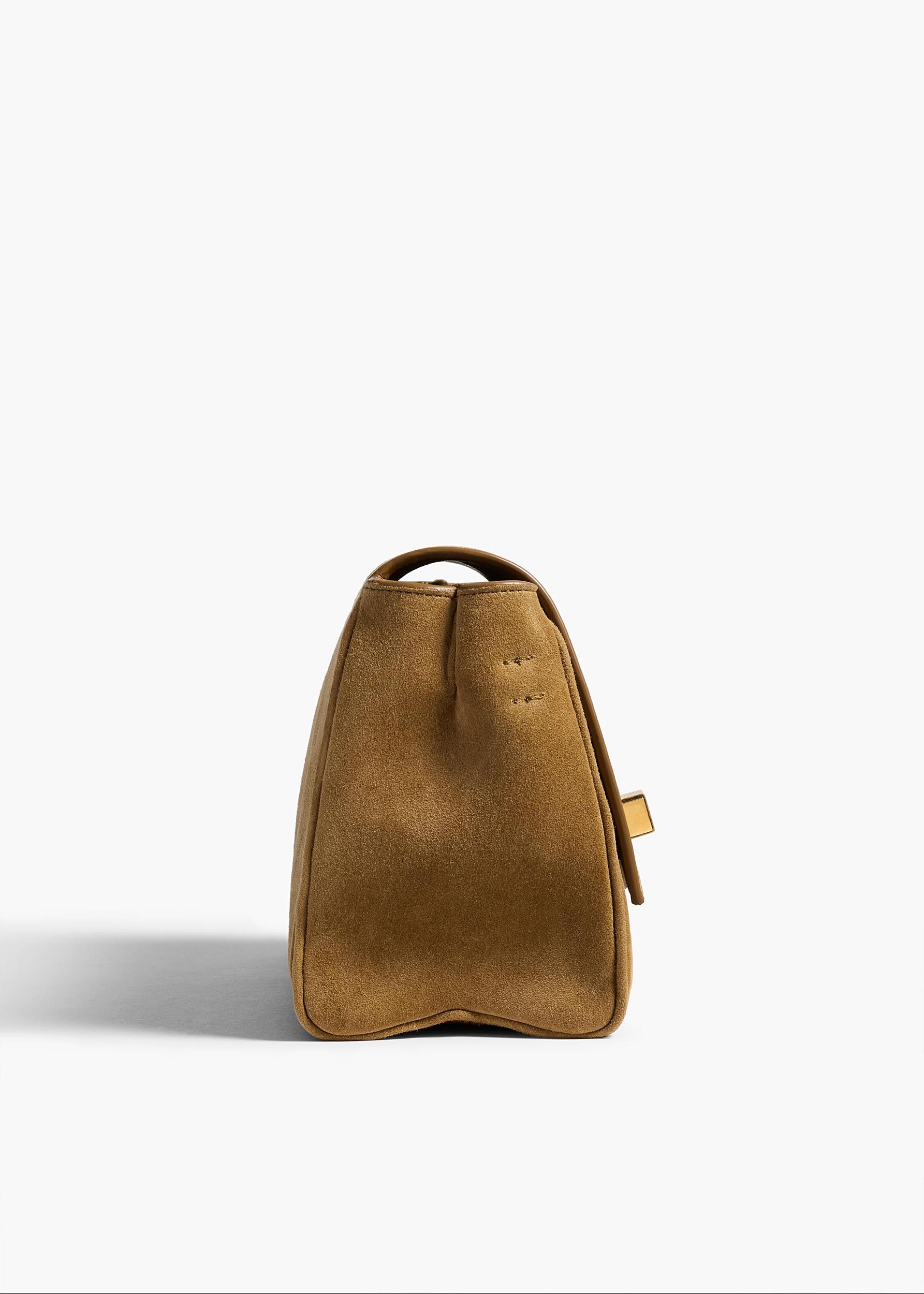 Audrey Crossbody Bag in Mud Suede Product Image