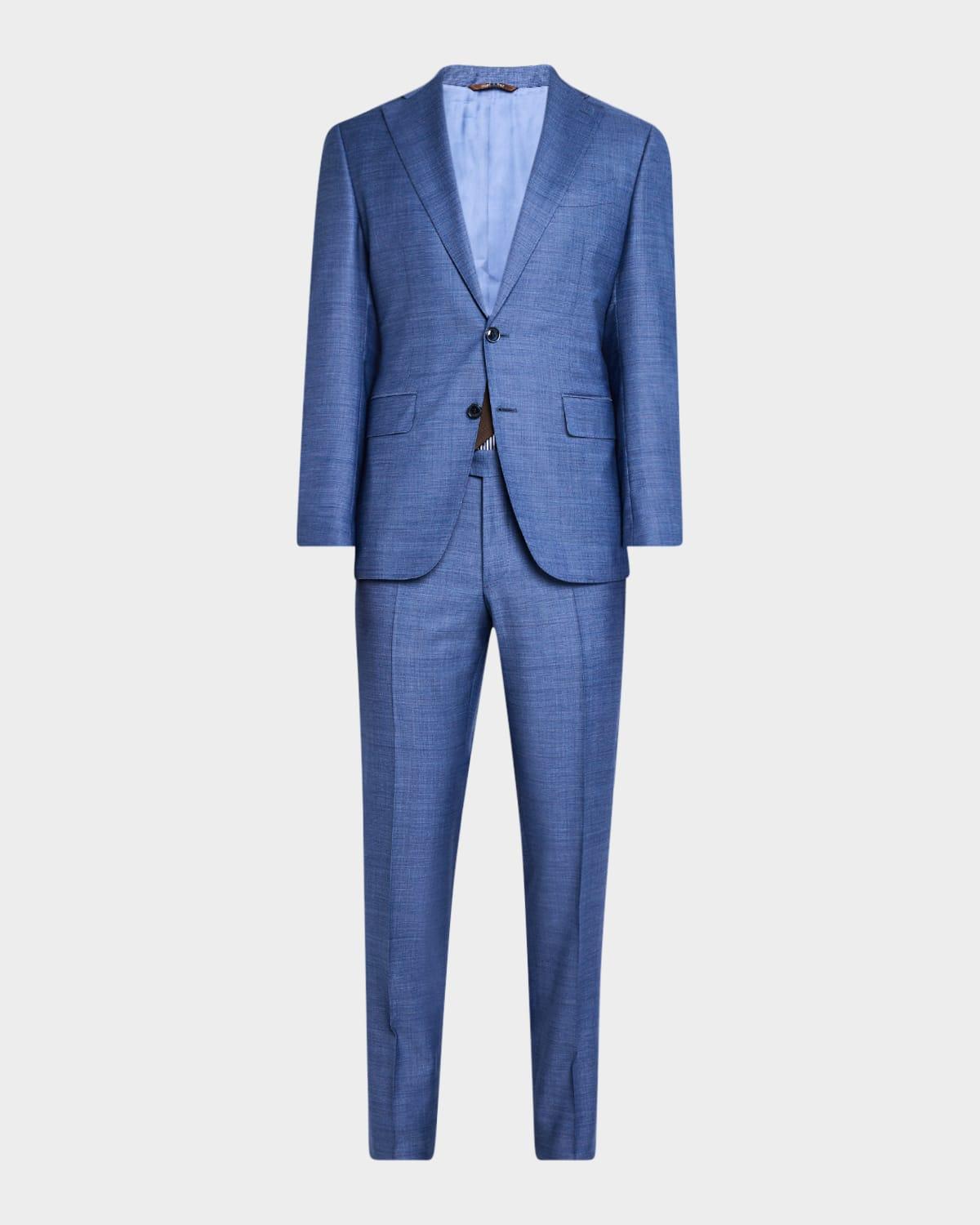 Men's Textured Solid Suit Product Image