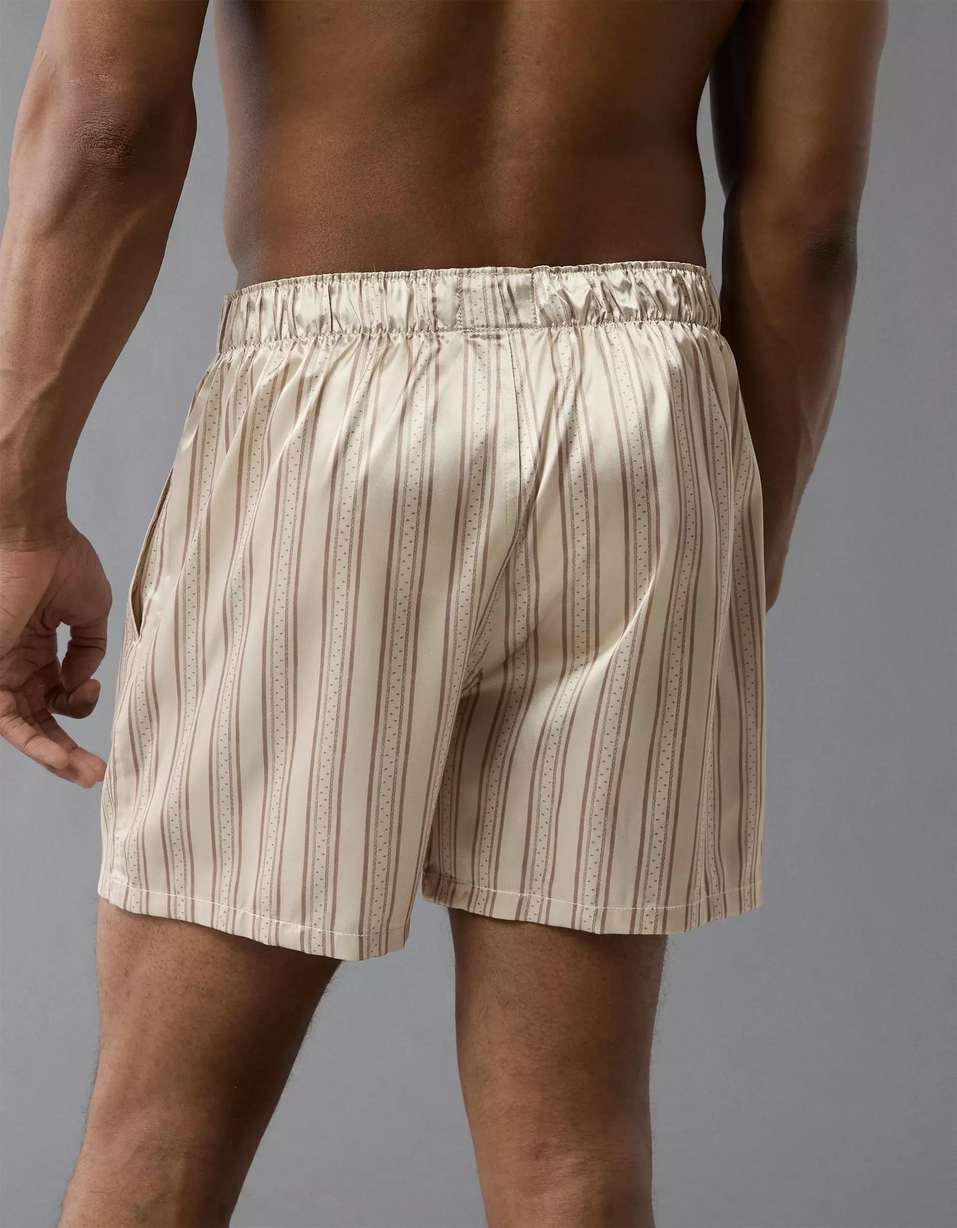 AEO Men's Striped Satin Pocket Boxer Short Product Image