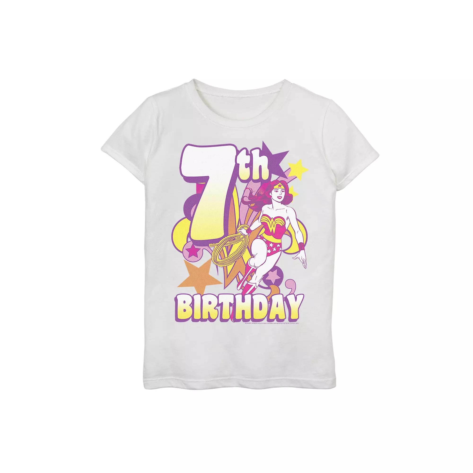 Girls 7-16 Wonder Woman 7th Birthday Tee, Girl's,  Product Image