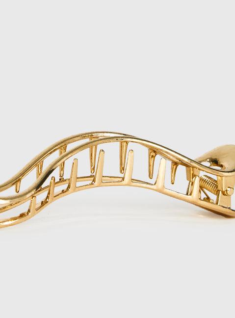 In The World Hair Clip Gold Product Image