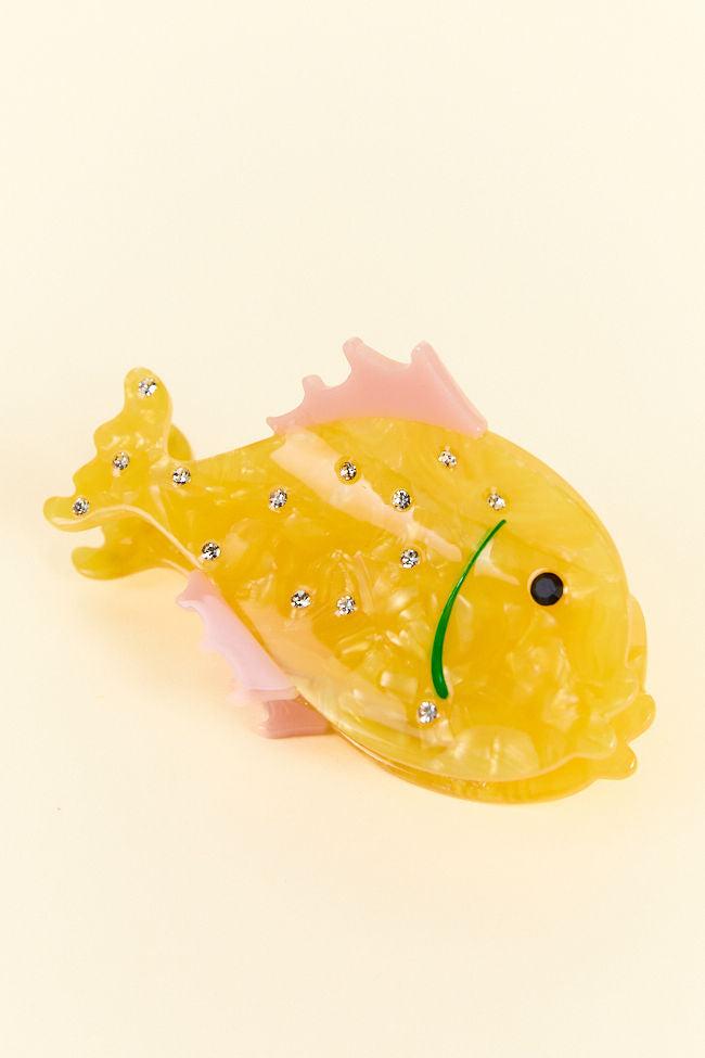 Yellow Fish Claw Clip FINAL SALE Product Image