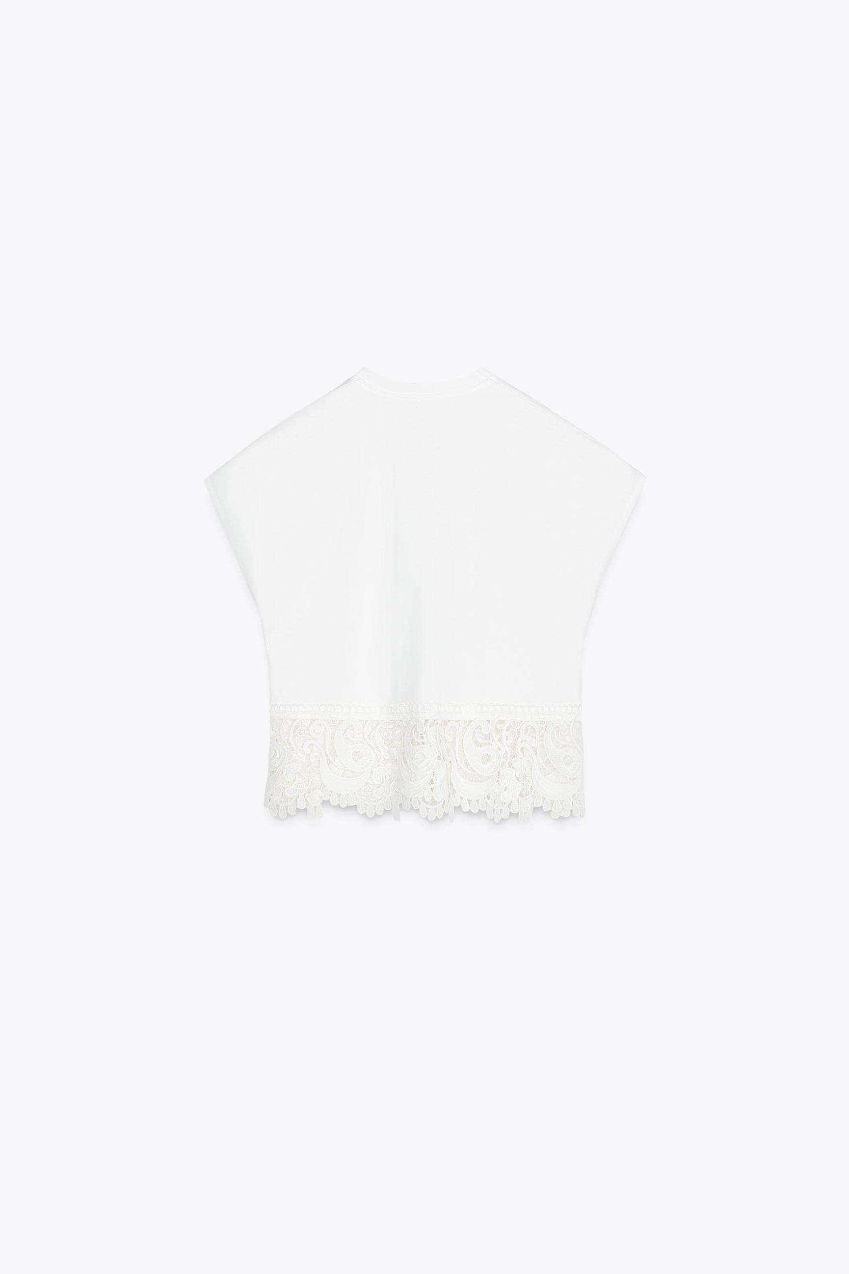 GUIPURE COMBINATION T-SHIRT Product Image