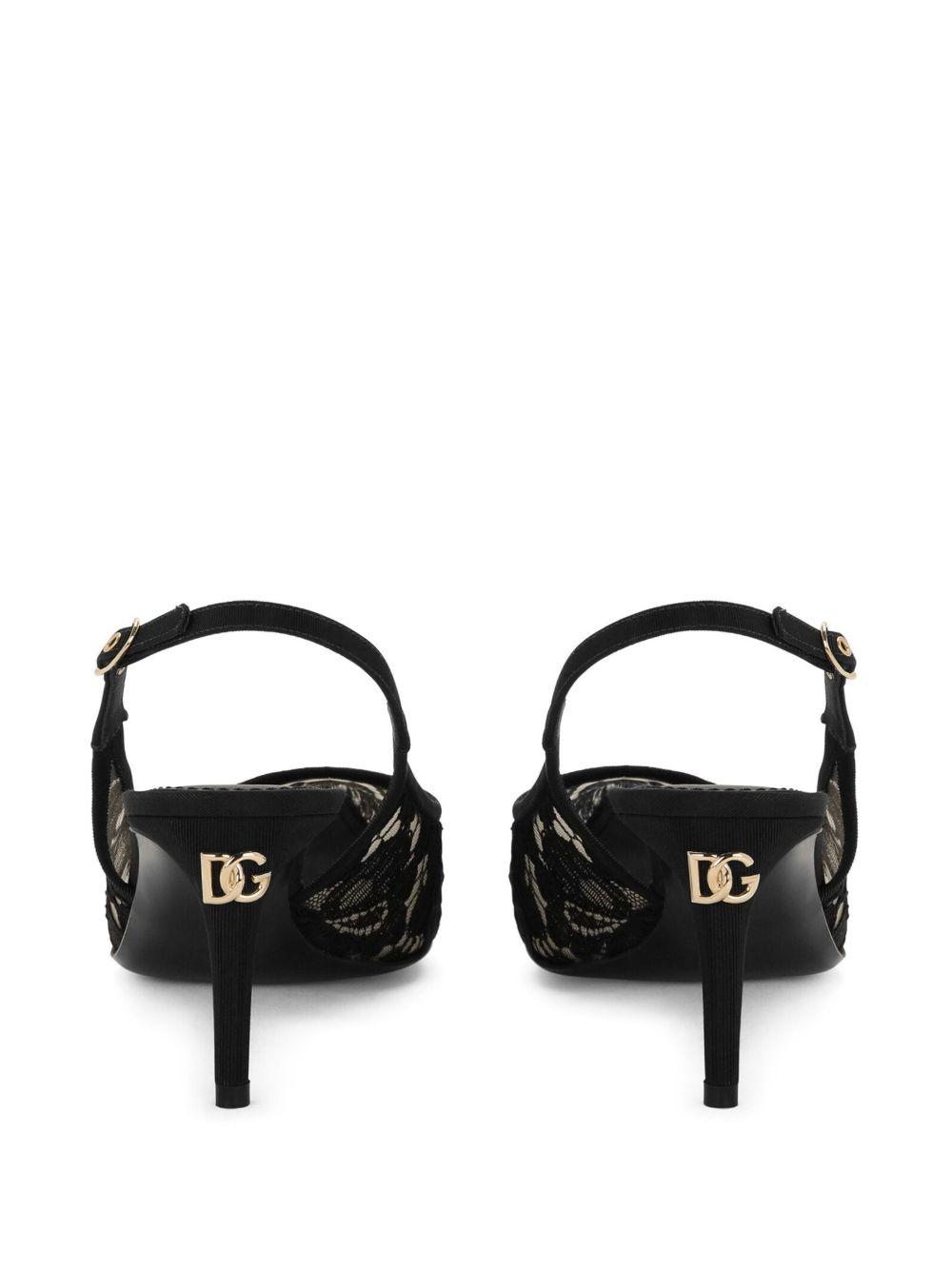 60mm lace slingback pumps Product Image