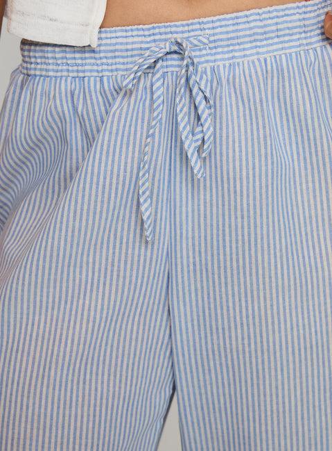 Holiday Tie Front Pant Blue/ White Stripe Product Image