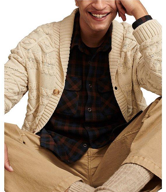 Lucky Brand Long Sleeve Plaid Brushed Jersey Shirt Product Image