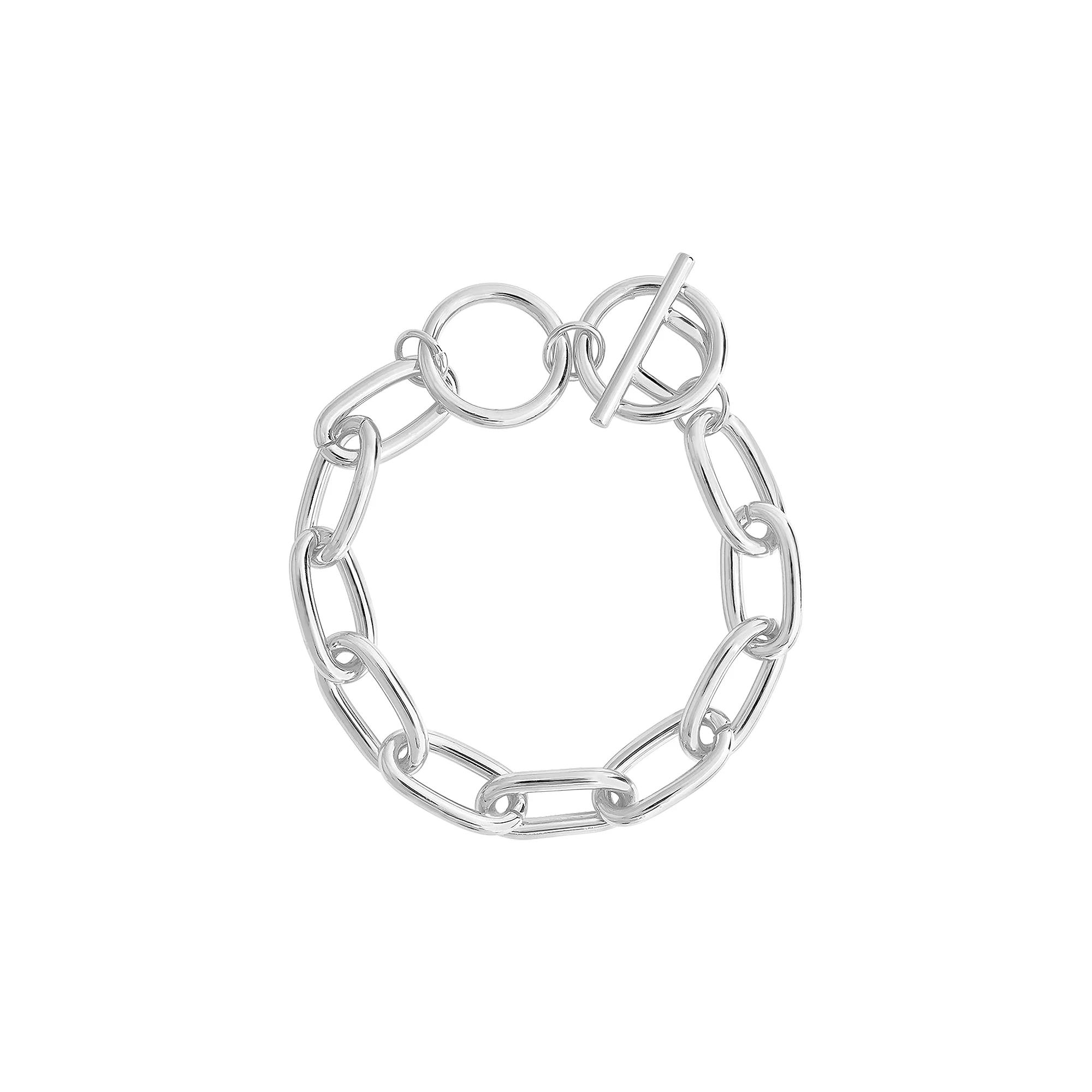 MC Collective Linked Toggle Bracelet, Womens, Silver Tone Product Image