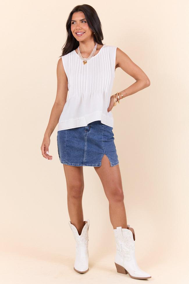 Perfect Promises Ivory Woven Top FINAL SALE Product Image