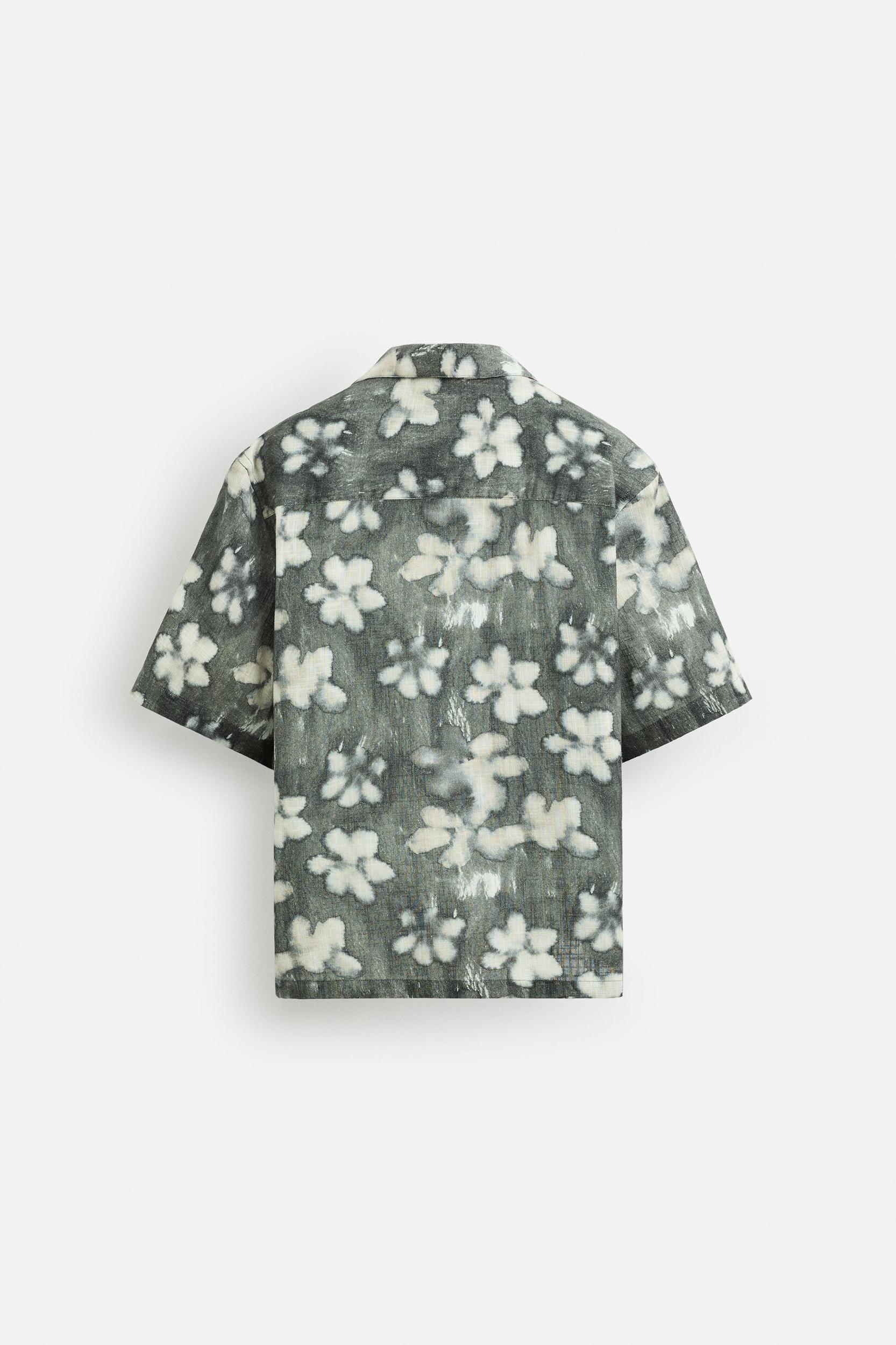 ABSTRACT FLORAL PRINT SHIRT Product Image