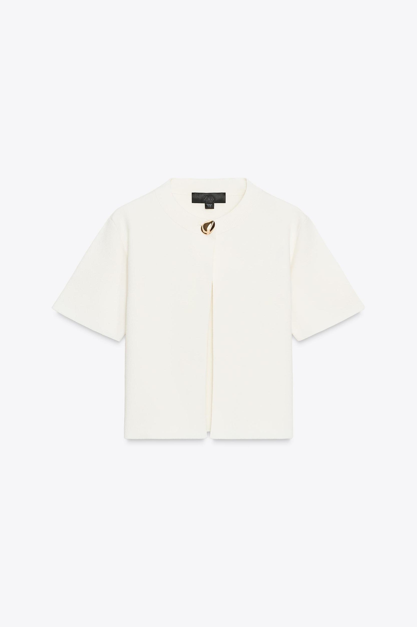 SHORT SLEEVE KNIT CARDIGAN Product Image