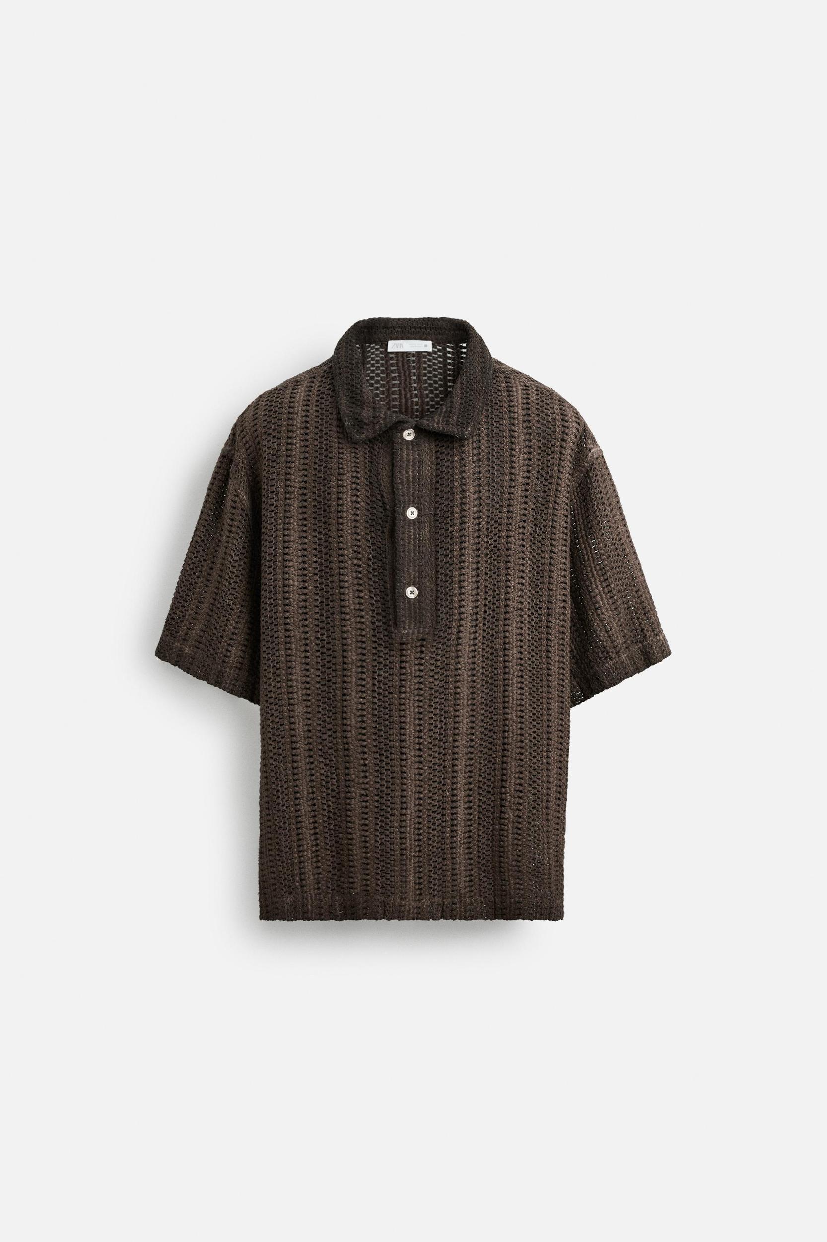 OPEN WEAVE POLO SHIRT Product Image