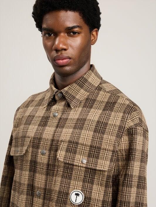 Tree Logo Check Loose Overshirt Product Image
