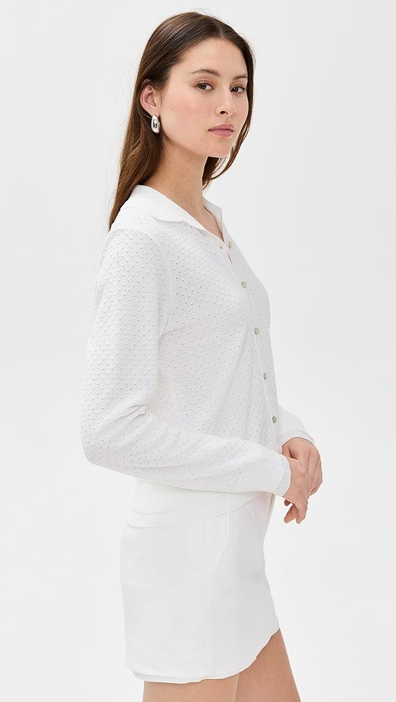 Vince Double Layer Mesh Caridigan | Shopbop Product Image