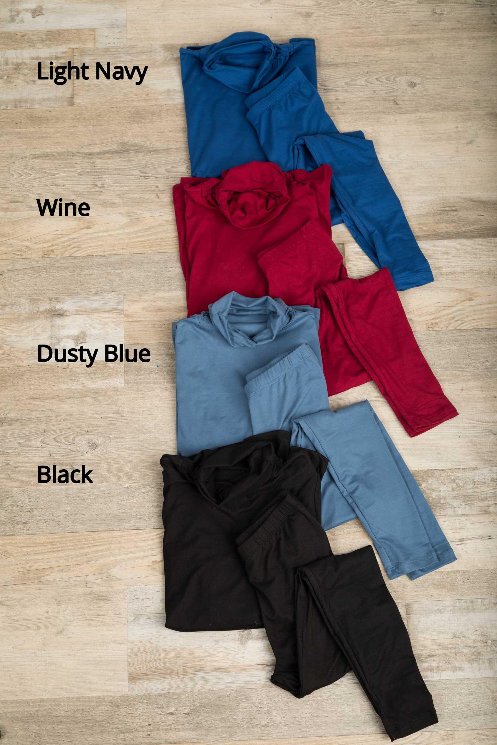 Microfiber Mock Neck and Leggings Set Product Image