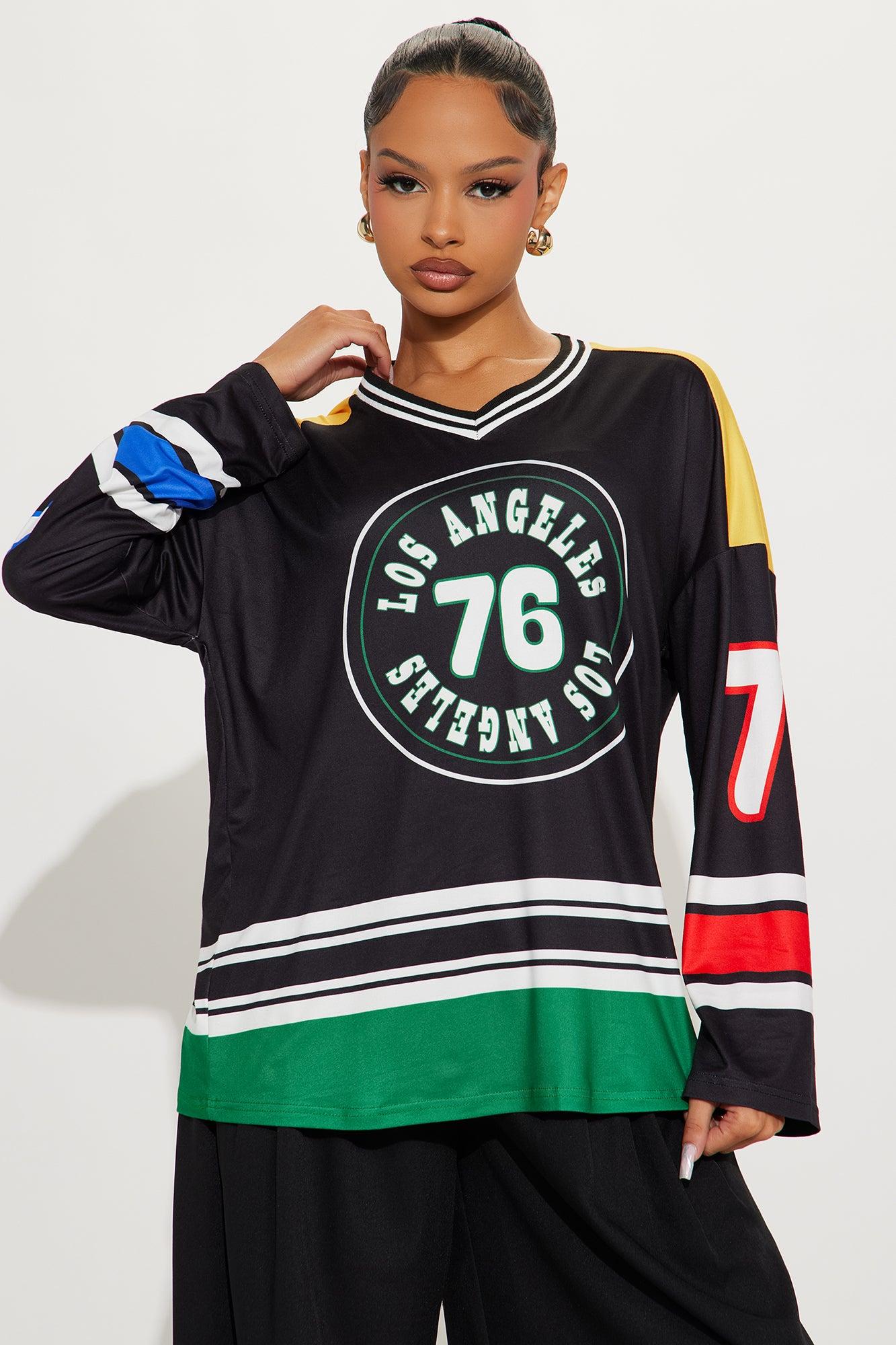 LA Hockey Jersey Tee - Black/combo Female Product Image