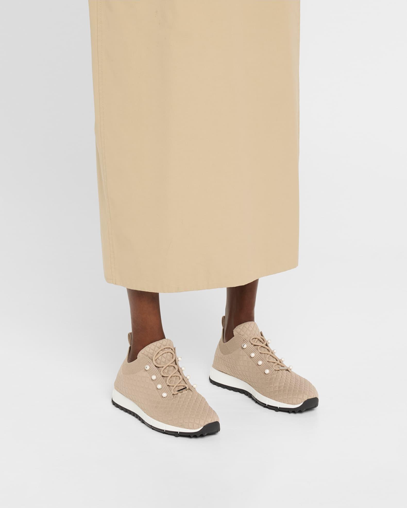 Veles Embellished Knit Trainers Product Image