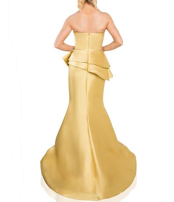 Terani Couture Embroidered Mikado Strapless Sleeveless Mermaid Gown Product Image