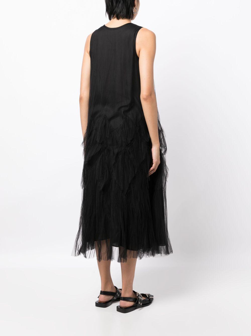 tulle-overlay midi dress Product Image