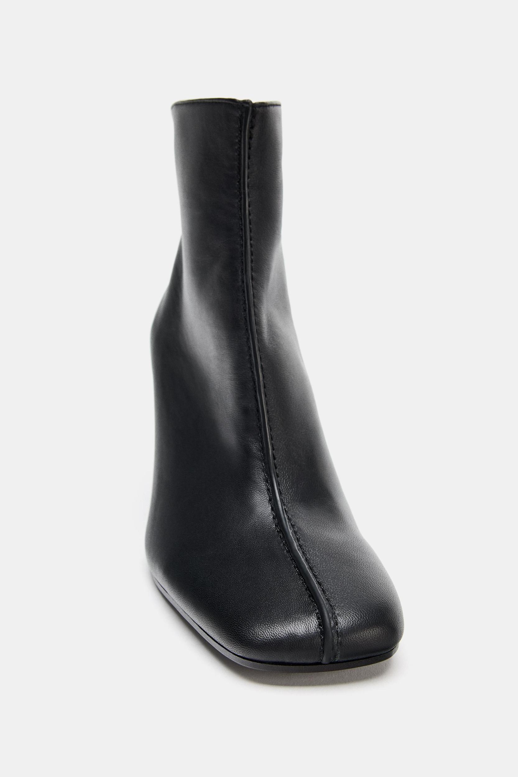 LIMITED EDITION LEATHER HEELED ANKLE BOOTS Product Image